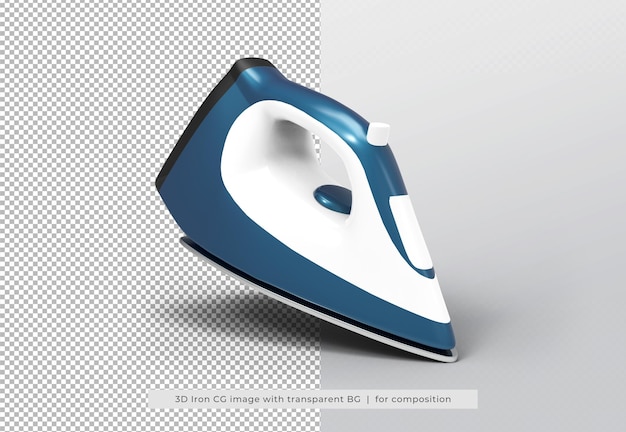 Steam Iron in 3D Rendering Isolated