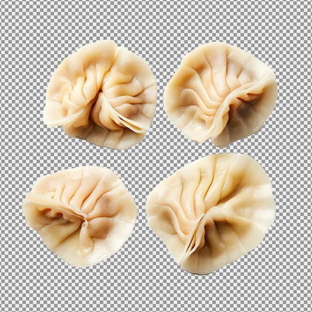 PSD steamed dumplings set isolated on white background
