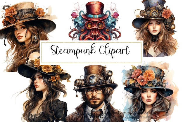 PSD steampunk hats psd file