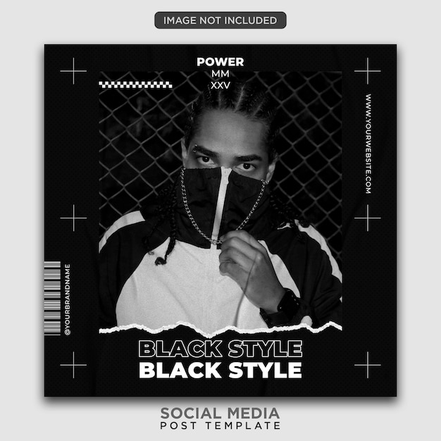 Stedelijke mode sociale media postsjabloon