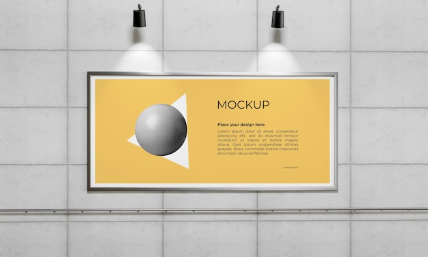 Stedelijke poster grijs beton mock up