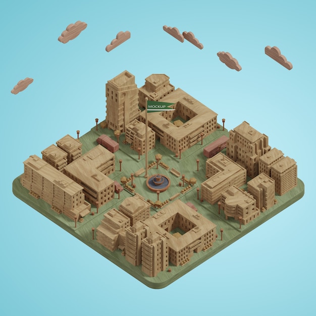 Steden 3d miniaturen model