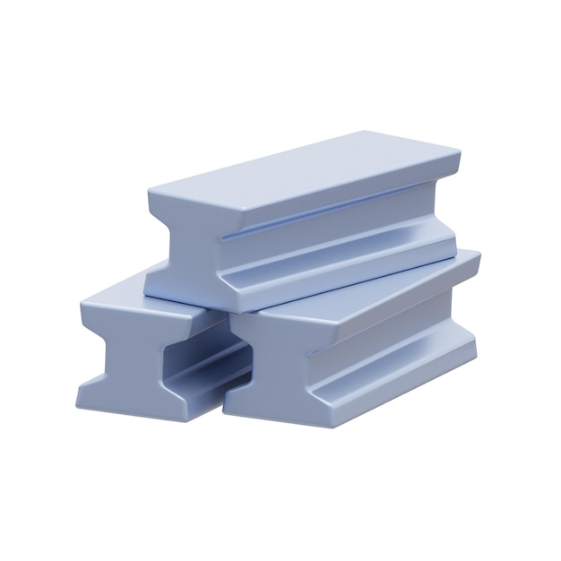 PSD steel beam 3d icon constructie