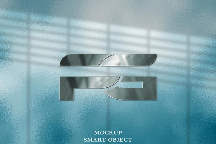 Steel Effect Logo Mockup