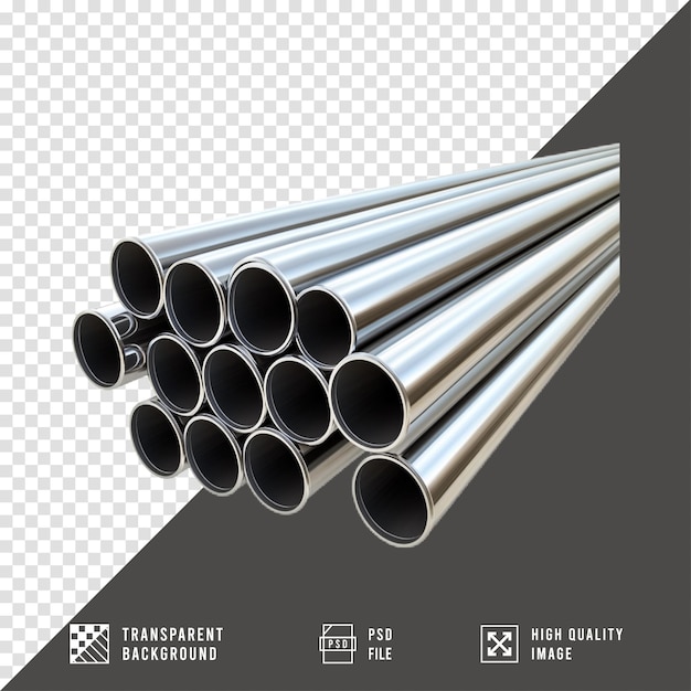 Steel pipe without background