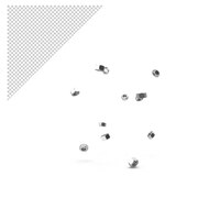 PSD steel stainless nuts falling png