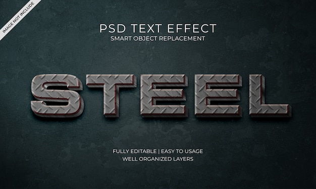 Steel text effect