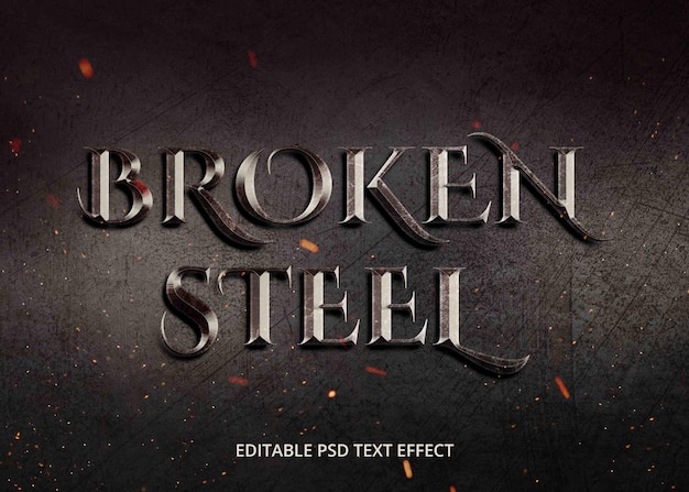 Steel text effect