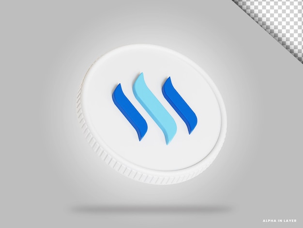 PSD steem dollars sbd cryptocurrency coin 3d rendering isolated
