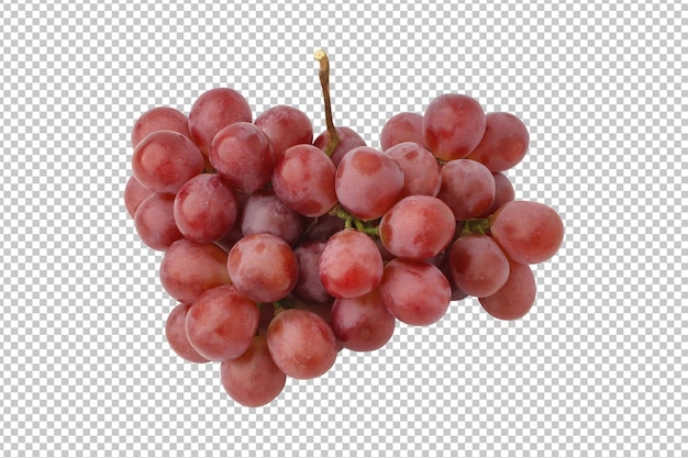 Stelletje verse rode druiven geïsoleerde rendering