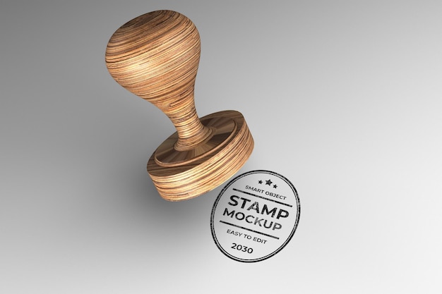 Stempel Makieta Szablon Renderowania 3d