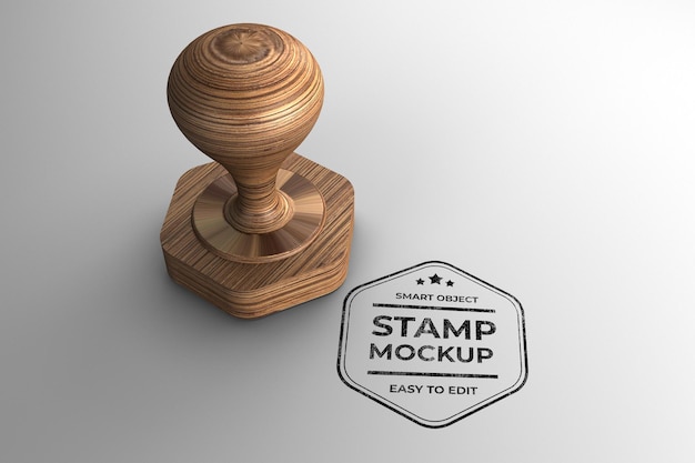 Stempel Makieta Szablon Renderowania 3d