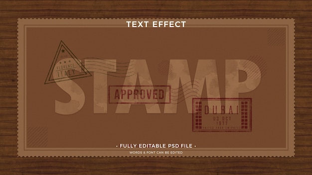 PSD stempel teksteffect