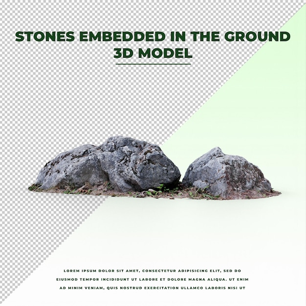 PSD stenen ingebed in de grond