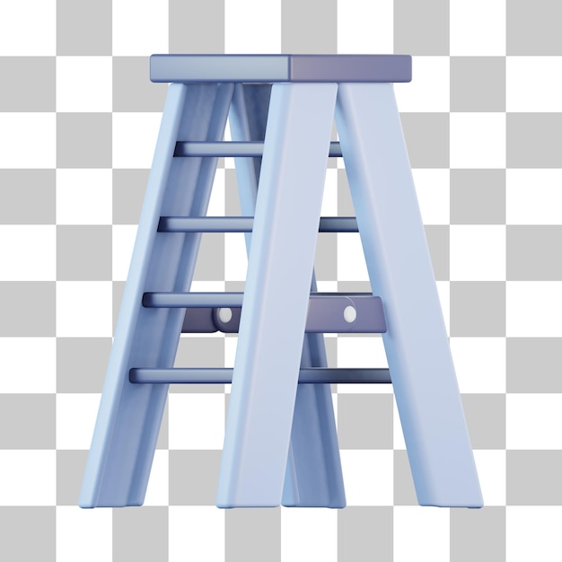 Step ladder 3d icon