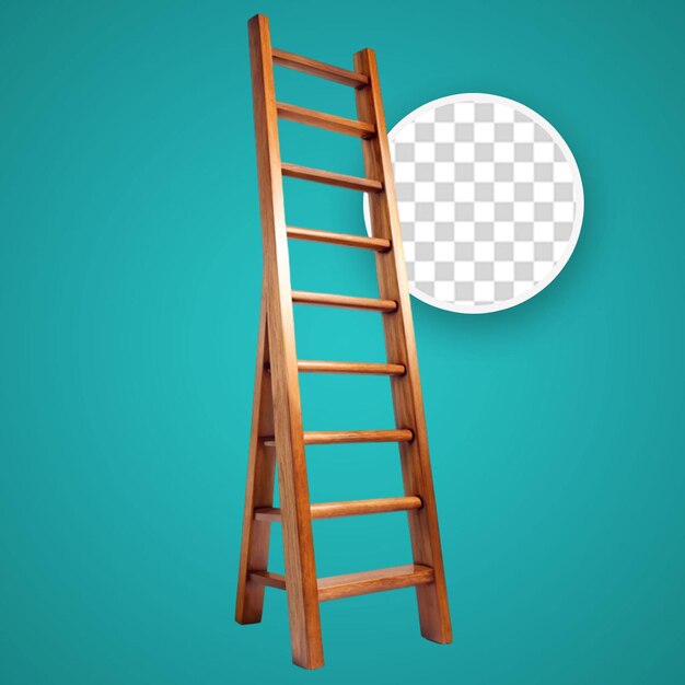 PSD stepladder isolated on transparent background