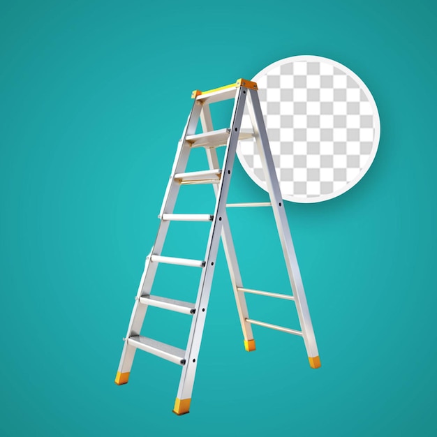 PSD stepladder isolated on transparent background