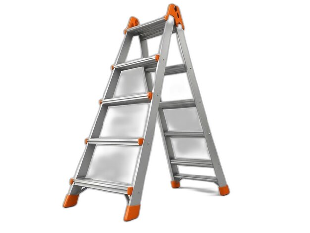 Stepladder psd su sfondo bianco