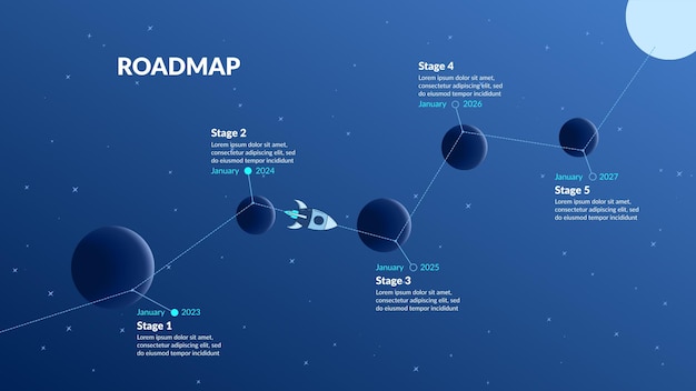 PSD steps timeline infographic process presentation