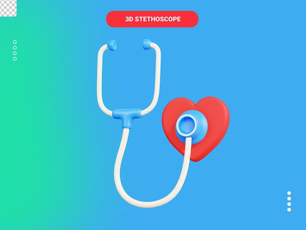 PSD stethoscope 3d icon