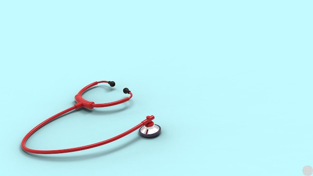 PSD stetoskop medyczny 3d render ilustracji dla koncepcji opieki zdrowotnej lekarza
