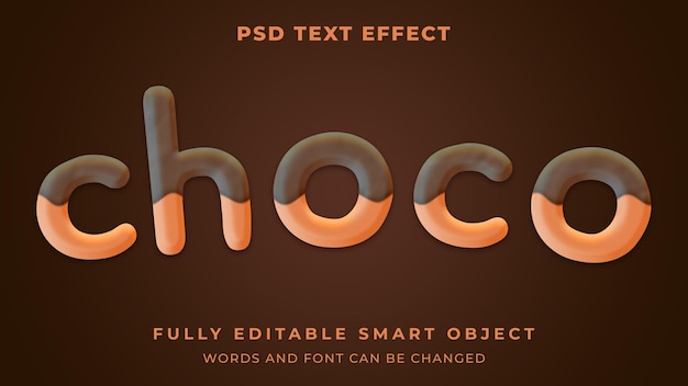 Stick biscuit chocolate editable text effect
