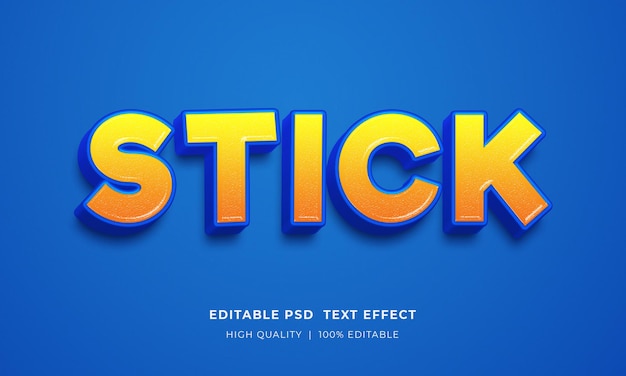 Stick Edytowalny szablon makiety stylu tekstu