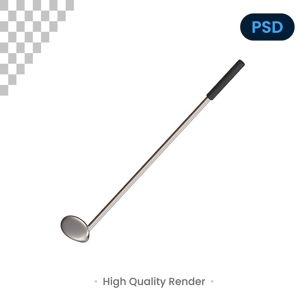 Stick golf 3d render illustrazione psd premium