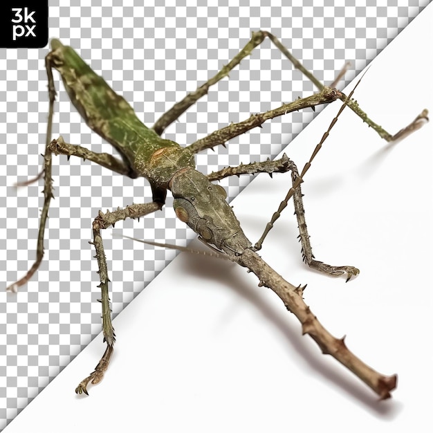 Stick insect isolated on transparent background