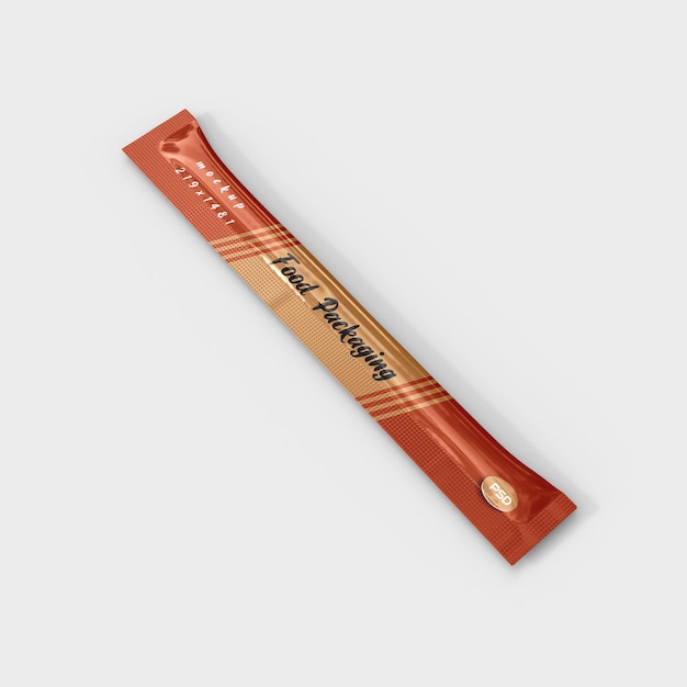 PSD stick sachet mockup