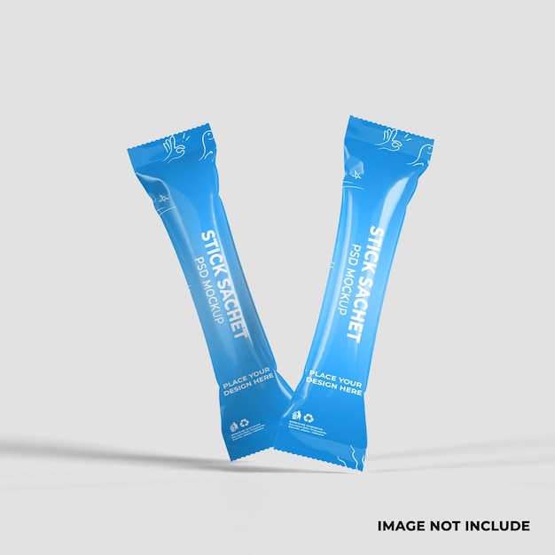 PSD stick sachet mockup