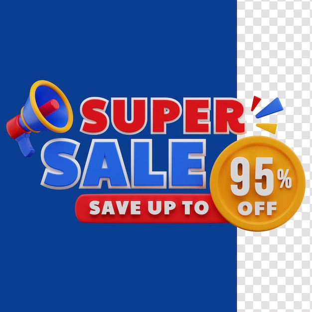 PSD sticker 3d 95 percent super sale