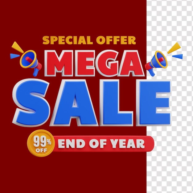 PSD sticker 3d 99 percent mega sale