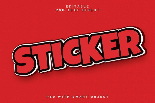 Sticker 3D-teksteffect