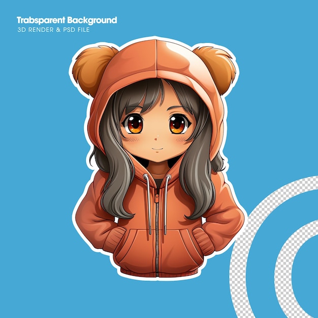 PSD sticker anime women personages