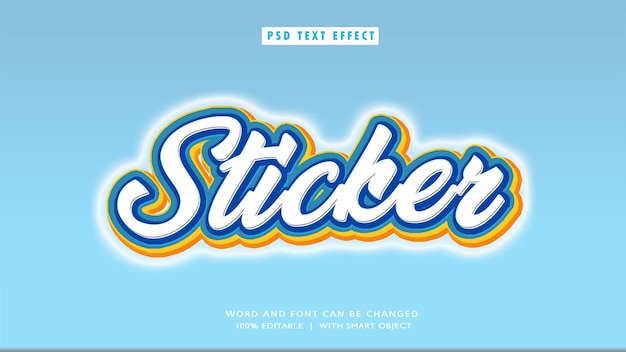 Sticker Editable Text Effect