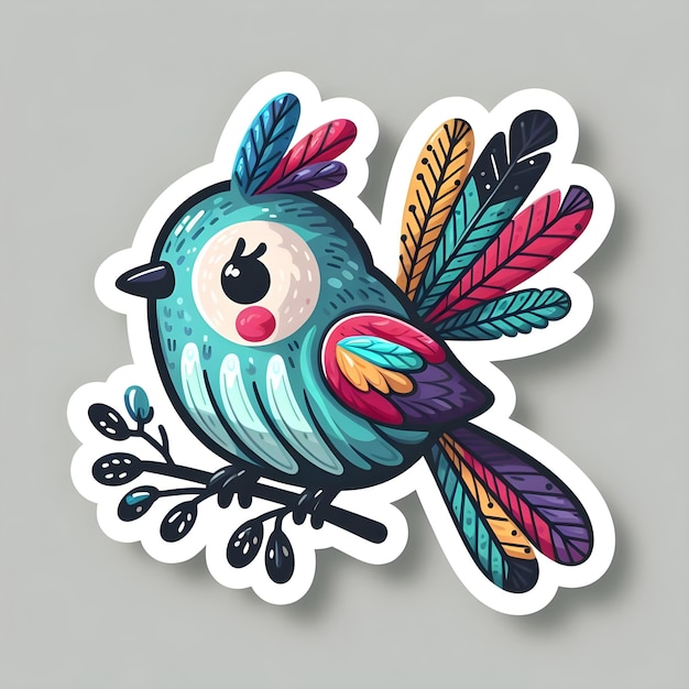 PSD sticker of a little bird