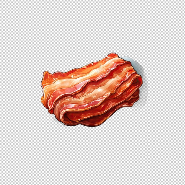 PSD sticker logo bacon isolated background isolate