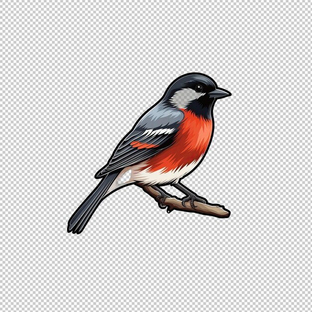 Sticker logo bird isolated background