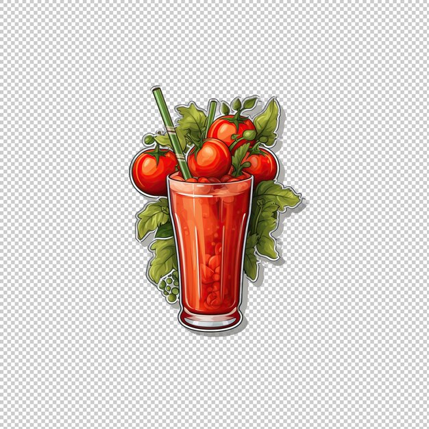 PSD sticker logo bloody mary isolated background i