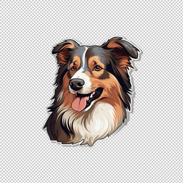 PSD sticker logo dog isolated background
