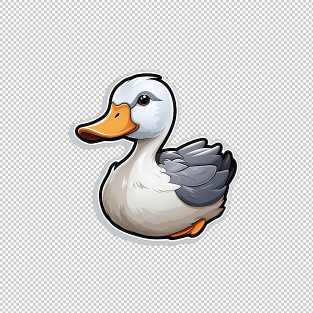 Sticker logo Duck isolated background