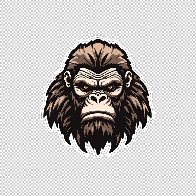 Sticker logo gorilla isolated background isola