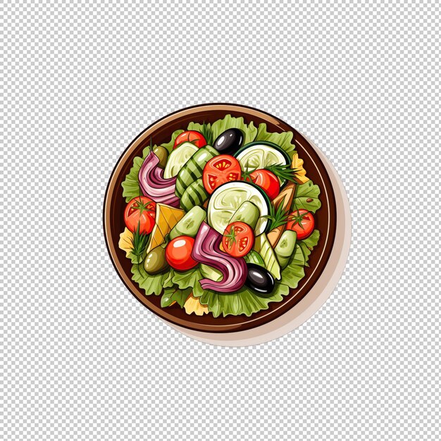 PSD sticker logo greek salad isolated background i