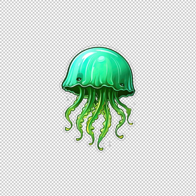 PSD sticker logo jelly isolated background isolate