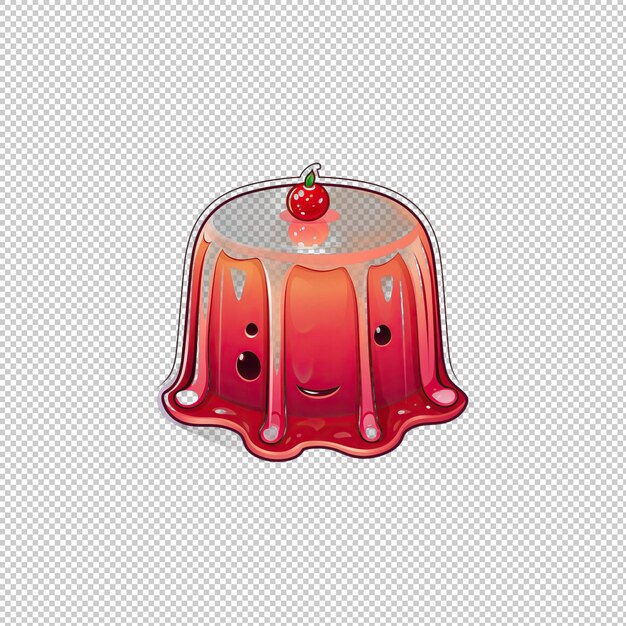 PSD sticker logo jelly isolated background isolate