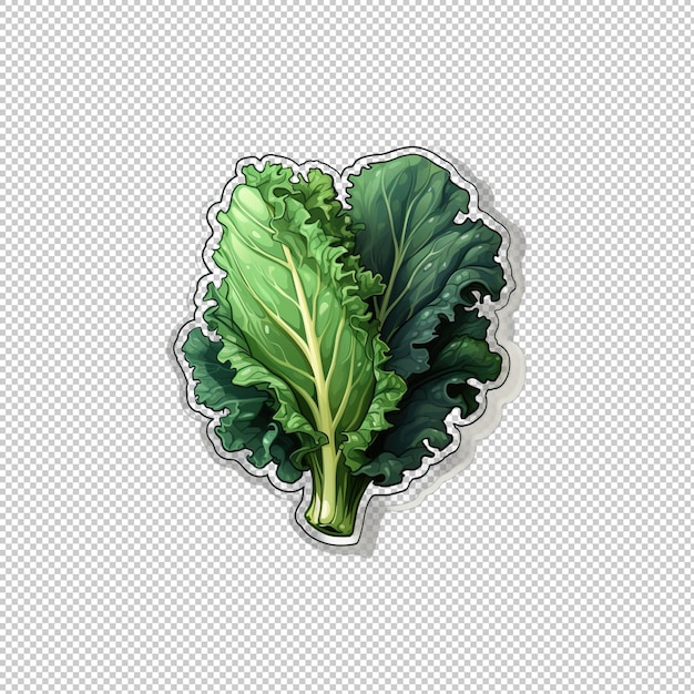 PSD sticker logo kale juice isolated background is