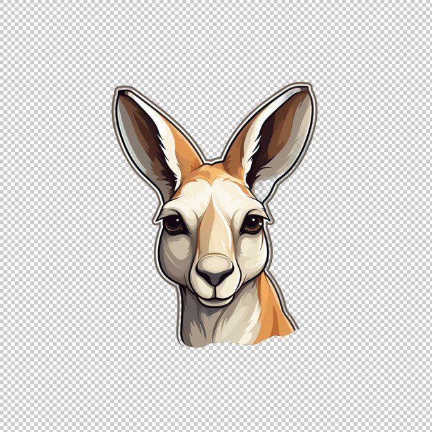 PSD sticker logo kangaroo isolated background isol