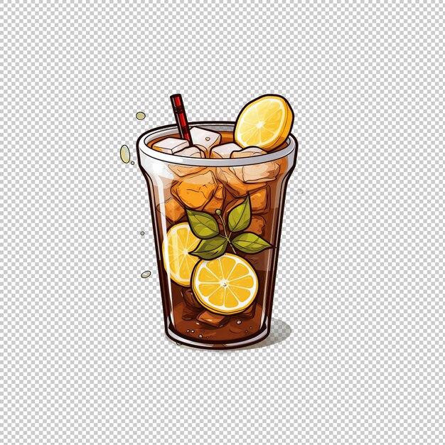 PSD Логотип наклейки long island iced tea изолированный бэк