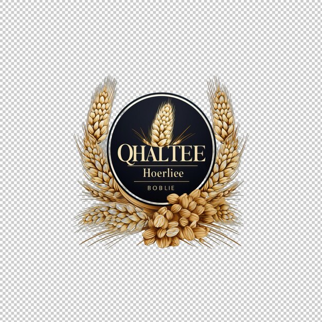 Sticker logo oatmeal isolated background isola